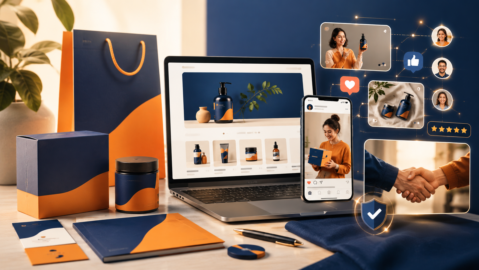 E-commerce and online store setup visuals