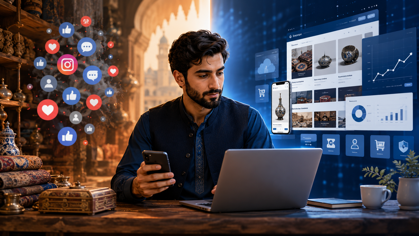 Social media content planning and digital visibility