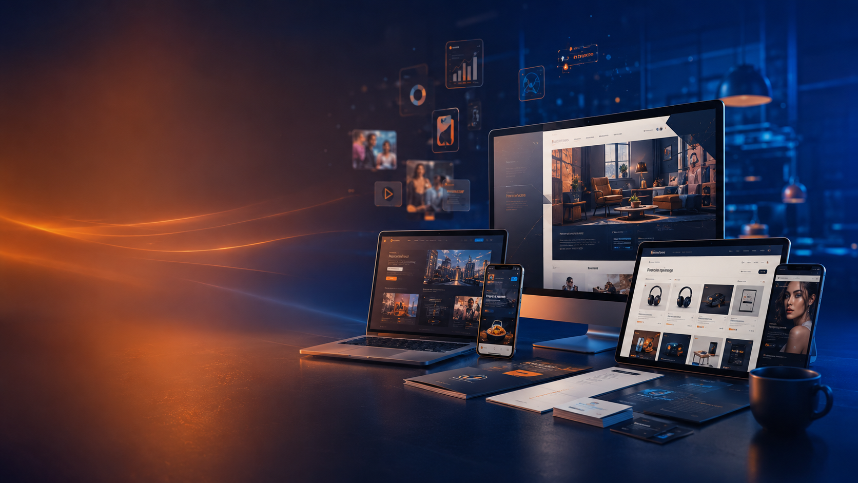 Social media management and content project preview